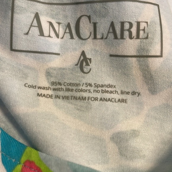 NWOT ANA CLARE women’s sea turtle print shift dress 3/4 sleeve summer beach Med - Picture 8 of 10